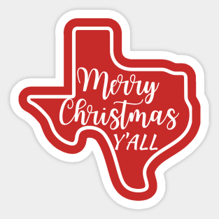 Texas, Merry Christmas y'all, Sticker